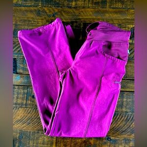 Cherokee Infinity Women 4-Pocket STRETCH Drawstring Cargo Scrub Pants Maroon Xs